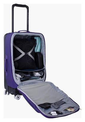 Evoc 100L 4-Wheel Suitcase in Purple and Black 