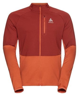 Odlo Sesvenna Red / Orange Thermal Zip Fleece