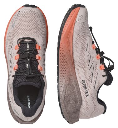 Salomon Aero Blaze 4 GRVL GTX Laufschuhe für Damen, Beige/Rosa