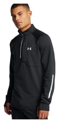 Camiseta térmica Under Armour Launch Elite CW Negra Hombre 1/2 Cremallera