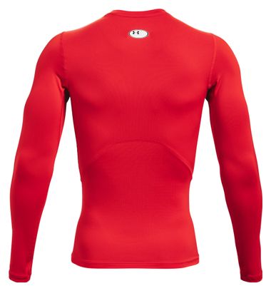 Maglia a compressione manica lunga Under Armour Heatgear Armour rossa da uomo