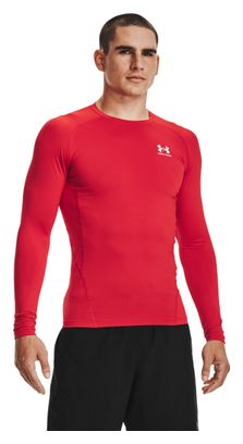 Maglia a compressione manica lunga Under Armour Heatgear Armour rossa da uomo