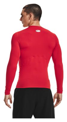 Maglia a compressione manica lunga Under Armour Heatgear Armour rossa da uomo