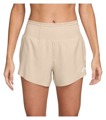 Dames Nike Trail 4in Beige Korte broek