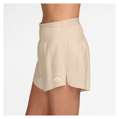 Dames Nike Trail 4in Beige Korte broek