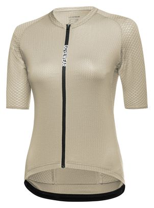 Maglia a maniche corte Gore Wear Spinshift beige da donna