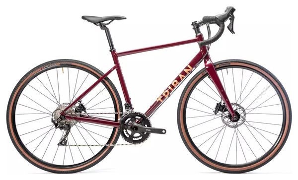 Gravel Bike Femme Triban GRVL 520 Shimano 105 11V 650b Bordeaux 2021
