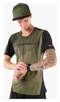 Heren-T-shirt Dynafit Alpine Khaki met korte mouwen