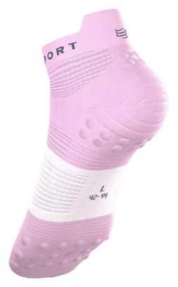 Compressport Pro Racing V4.0 Run Low-sokken, roze/wit