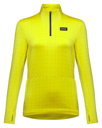 Women's Gore Wear Everyday Thermo 1/4-Zip Long Sleeve Jersey Fluo Yellow