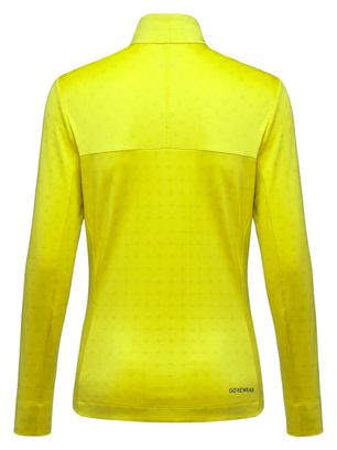 Maillot Manches Longues Femme Gore Wear Everyday Thermo 1/4-Zip Jaune Fluo