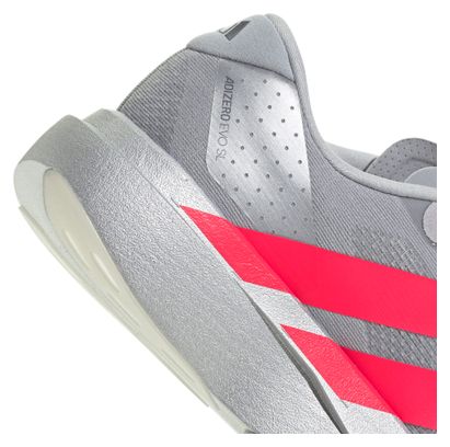 adidas Adizero Evo SL Running Shoes Silver/Red Men's | Alltricks.com