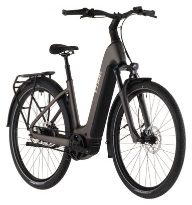VTC Électrique Cube Touring Hybrid Comfort SLX 800 Easy Entry Shimano Nexus 5V Courroie 800 Wh 700 mm Gris Charcoal 2026