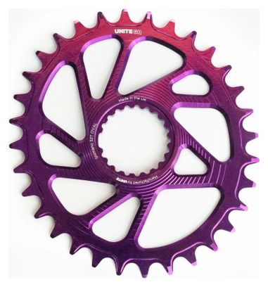 Plateau Ovale Unite Grip Ring V2 - Shimano Direct Mount Violet 32 Dents