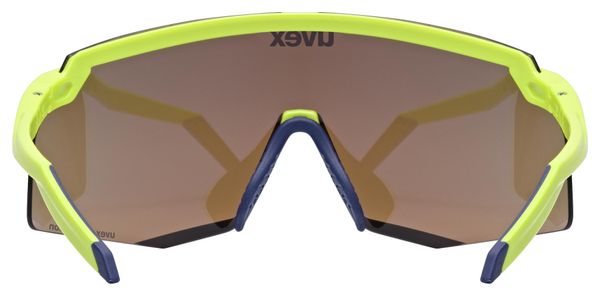 Uvex Pace Stage CV Sunglasses Yellow/Mirror Blue lenses