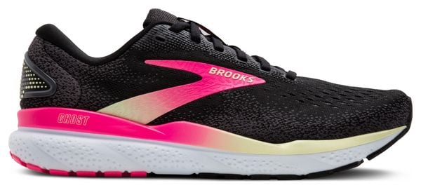 Brooks Ghost 16 Running Shoes Black/Rose/Yellow Women's