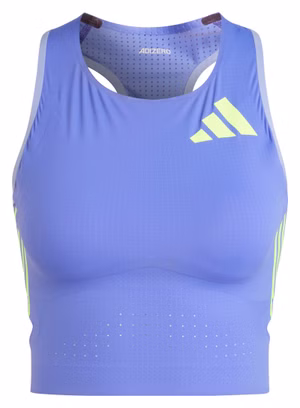 【美品】adidas adizero ユニフォーム セットアップ adidas Adizero Promo Running Blue/Green Women's crop top