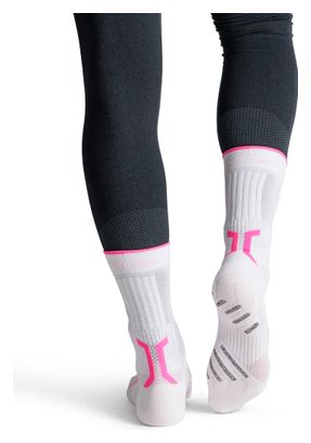 Chaussettes X-Socks Trailrun TerraSkin Expert Crew Blanc/Rose