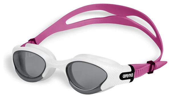 Arena One Plus Women's Swimming Goggles, Dark White/Pink