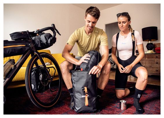 Paar Ortlieb Gravel Pack 25L Bagagedrager Fietstassen Zwart