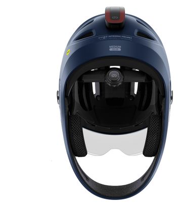 Virgo Integral Bleu - Casque Intégral Urbain avec visière et phare arrière