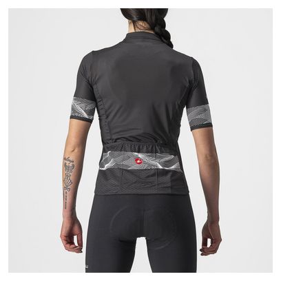 Maillot Manches Courtes Femme Castelli Fenice Noir / Blanc