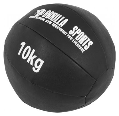 Médecine Ball Gorilla Sports Cuir Synthétique de 1kg à 10kg - Poids : 10 KG