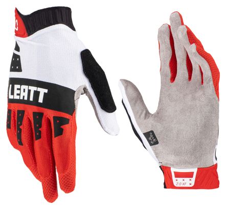 Gants Longs Leatt MTB 2.0 X-Flow Rouge/Blanc