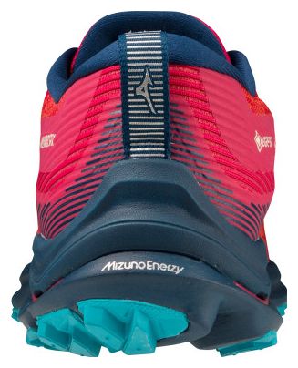 Chaussures de Running Mizuno Femme Wave Rider GTX Rouge Bleu