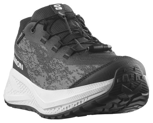 Zapatillas de running Salomon Aero GRVL impermeables, negro/blanco, para niños