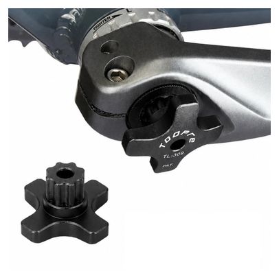 Llave Toopre Tapón de Precarga Hollowtech II Herramienta Desmontaje Instalación Biela Negro