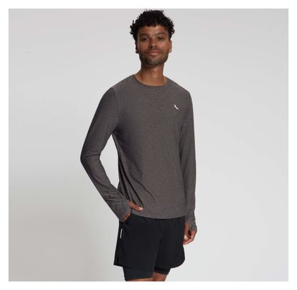 T-shirt Manches Longues Running Rogelli Essential Homme Marron