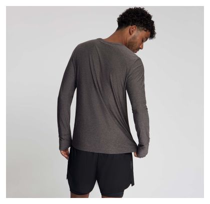 T-shirt Manches Longues Running Rogelli Essential Homme Marron