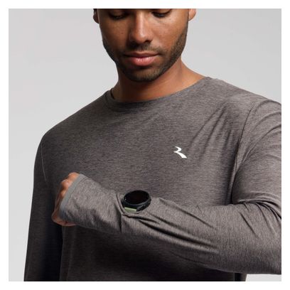 T-shirt Manches Longues Running Rogelli Essential Homme Marron