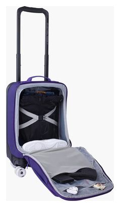Evoc Purple and Black 4-Wheel Suitcase 