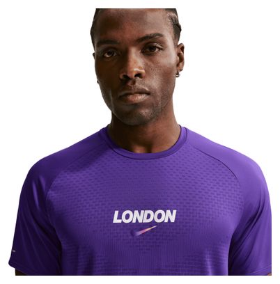 Nike Stride London heren-shirt met korte mouwen, blauw