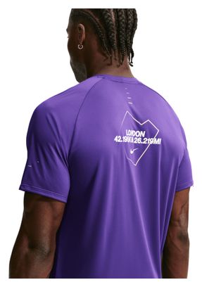 Nike Stride London heren-shirt met korte mouwen, blauw