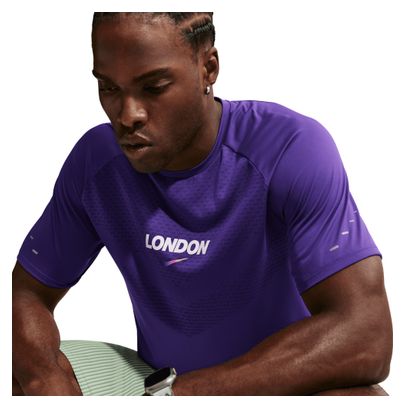 Nike Stride London heren-shirt met korte mouwen, blauw