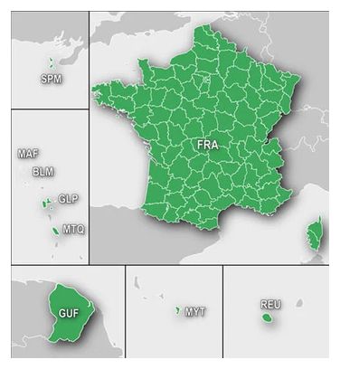 Garmin France v6 Pro Voucher Francia + Mappa digitale DROM-COM