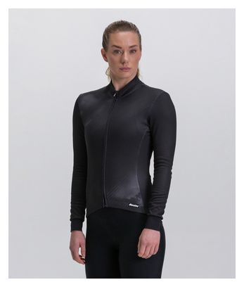 Damen Langarmtrikot Santini Pure Dye Schwarz