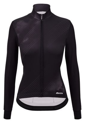 Damen Langarmtrikot Santini Pure Dye Schwarz