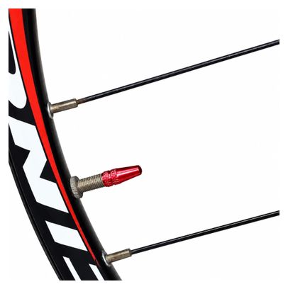 Bouchons Velkyne de Valve Presta Lot de 4 Alliage Aluminium Rouge