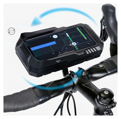 Waterproof bike handlebar bag 0.6L black WILD MAN