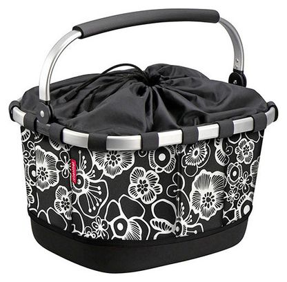 Sacoche de Porte-Bagage Klickfix Carrybag GT Racktime Fleurs Noires