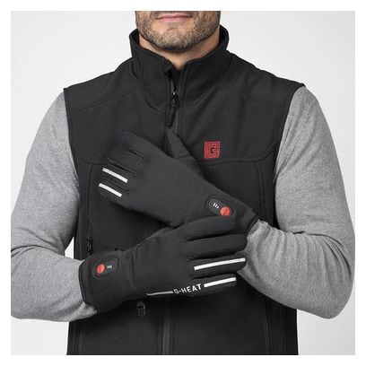 Gants chauffants vélo mixtes Noir Adulte