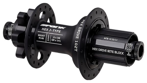 Spank HEX J-Type 102T Boost Rear Hub I R148 I 32 Holes Black