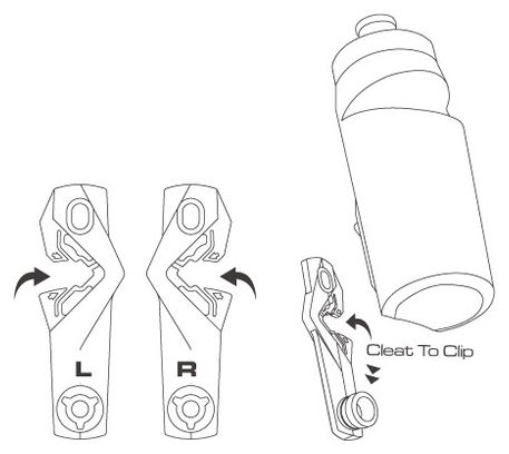 Set Bidon et Support Birzman Bottle Cleat 650ml Gris/ Noir