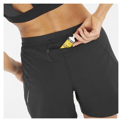 Short Salomon Cross Run 5in Noir Femme