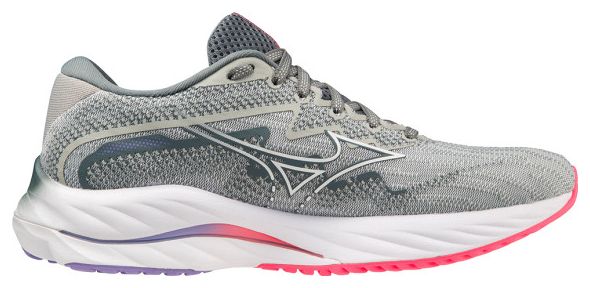 Chaussures de Running Mizuno Femme Wave Rider 27 Gris Rose