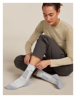 Calcetines Icebreaker Hike+ Crew Gris para mujer